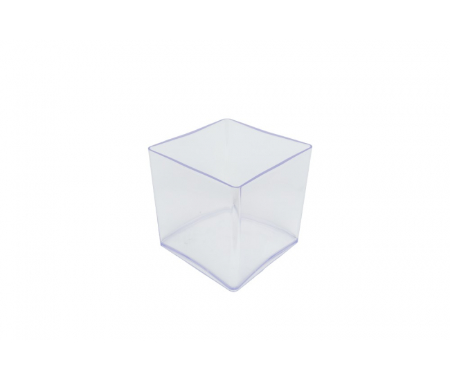 Vase cube Plexiglas Cristal 15 x 15 cm - Contenant carré en plexi